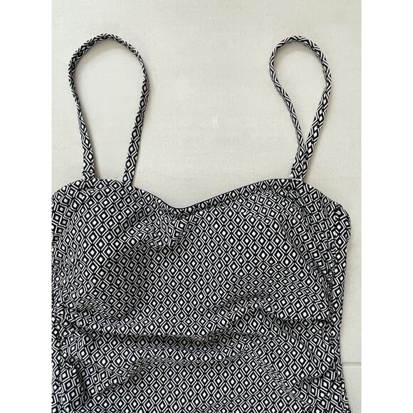 DKNY Swim One Piece Swimsuit Shirred Multicolor Print Padded Swimwear - Picture 2 of 11